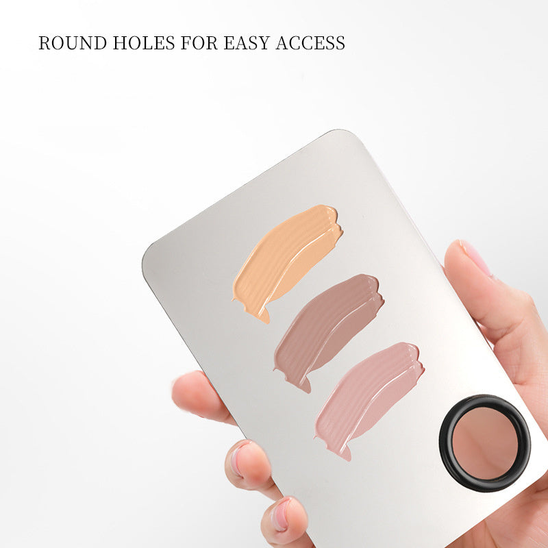 Beauty Salon Stainless Steel Mixing Palette & Spatula – Makeup & Nail Art Tool