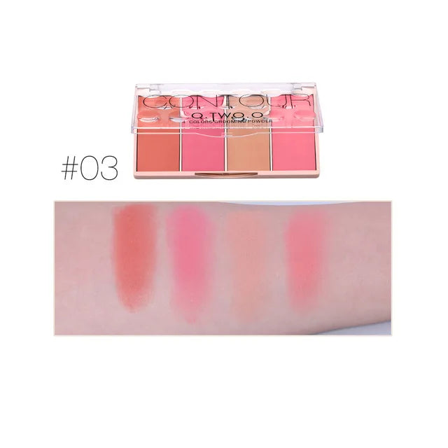 4-Color Contour Palette – Long-Lasting Bronzer & Face Sculpting