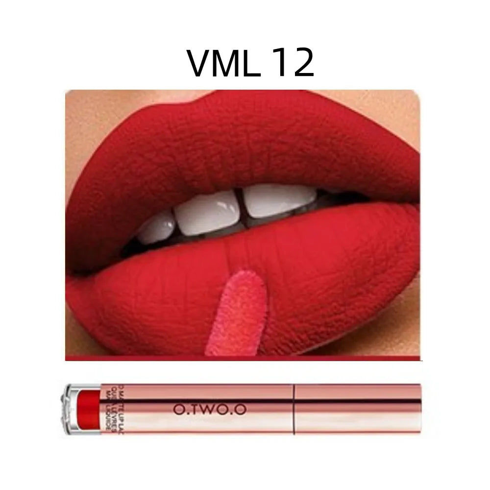 Velvet Matte Lipstick Collection – 12 Colors, Waterproof & Smudge-Proof