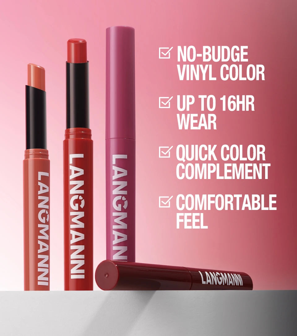 2-in-1 Waterproof Lip Liner & Lipstick Set – Smudge-Proof, Long-Lasting