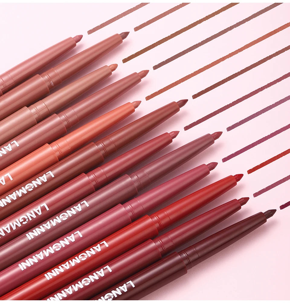 2-in-1 Waterproof Lip Liner & Lipstick Set – Smudge-Proof, Long-Lasting