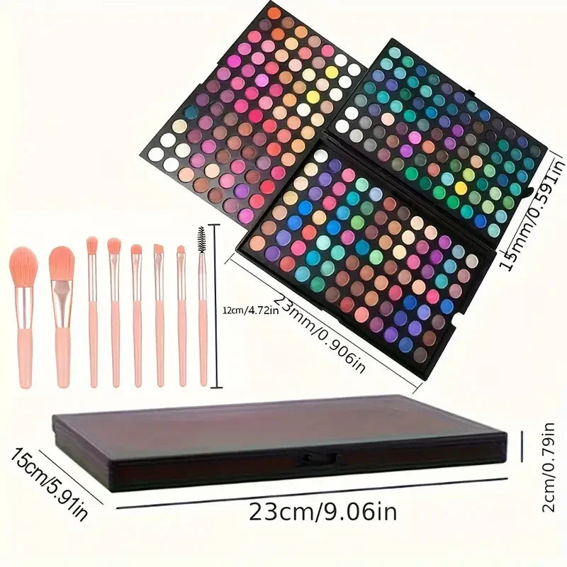 All-in-One 252-Color Eyeshadow Palette – Endless Matte & Metallic Looks!
