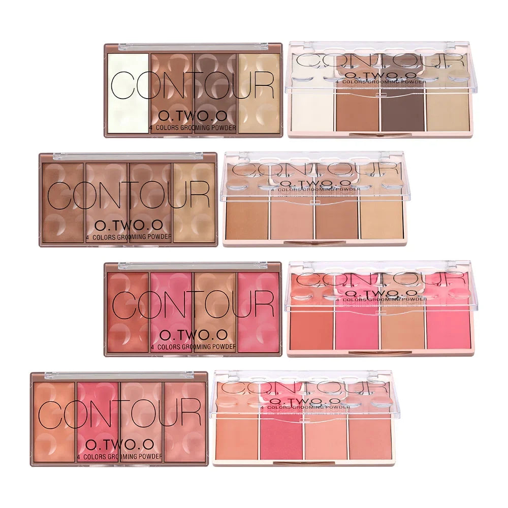 4-Color Contour Palette – Long-Lasting Bronzer & Face Sculpting