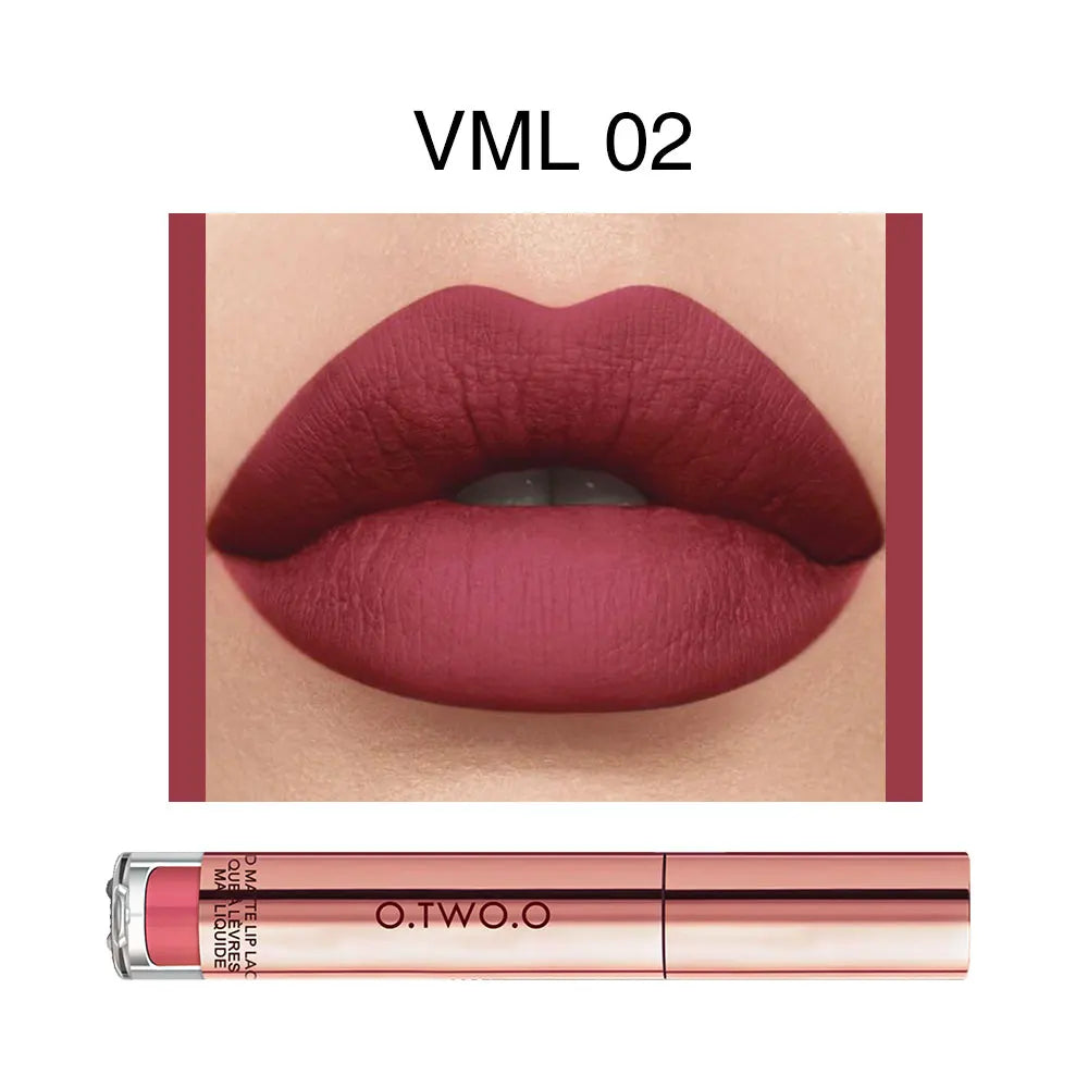 Velvet Matte Lipstick Collection – 12 Colors, Waterproof & Smudge-Proof