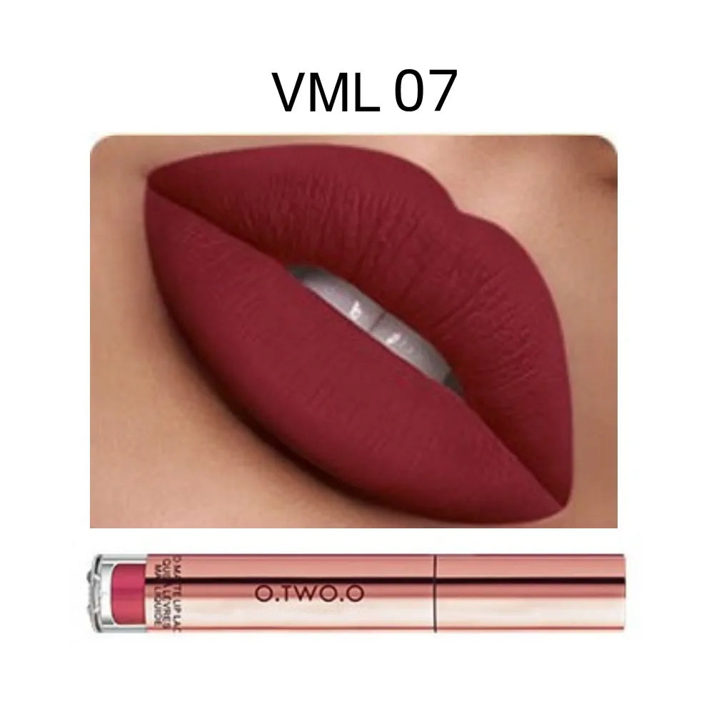 Velvet Matte Lipstick Collection – 12 Colors, Waterproof & Smudge-Proof