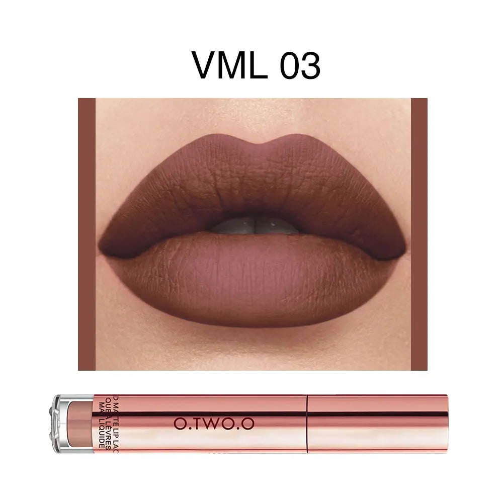 Velvet Matte Lipstick Collection – 12 Colors, Waterproof & Smudge-Proof