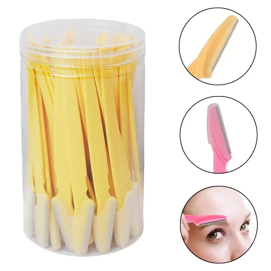 30PCS Precision Eyebrow & Facial Razors – Smooth, Safe & Salon-Style Grooming