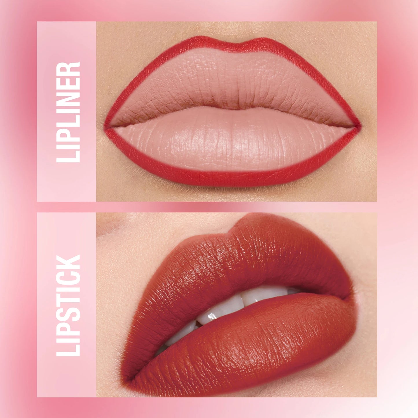 2-in-1 Waterproof Lip Liner & Lipstick Set – Smudge-Proof, Long-Lasting