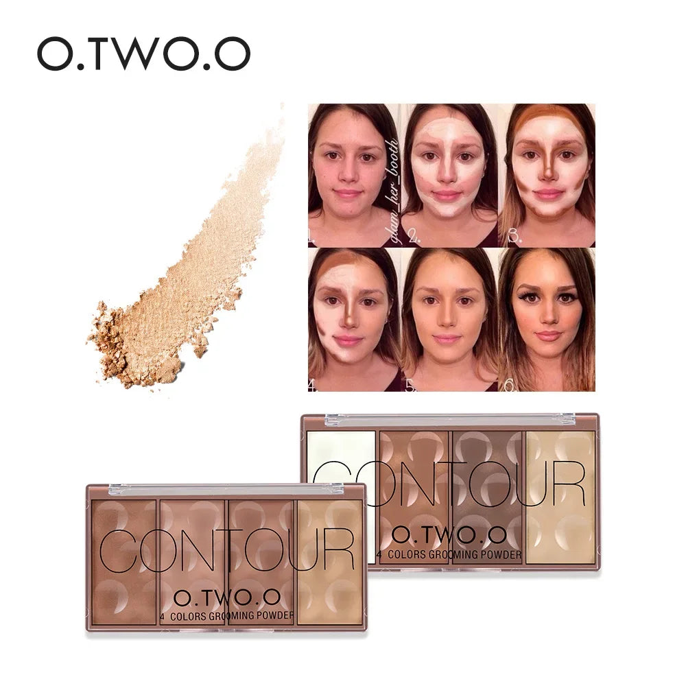 4-Color Contour Palette – Long-Lasting Bronzer & Face Sculpting