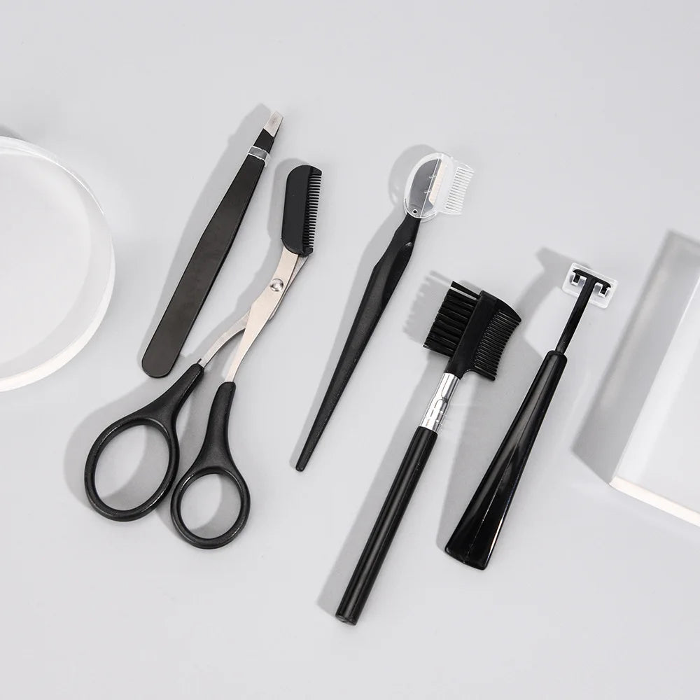 17-in-1 Eyebrow Trimmer Set – Razors, Scissors, Tweezers & Grooming Tools for Perfect Brows