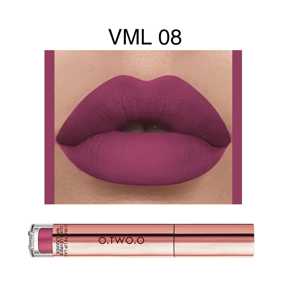 Velvet Matte Lipstick Collection – 12 Colors, Waterproof & Smudge-Proof