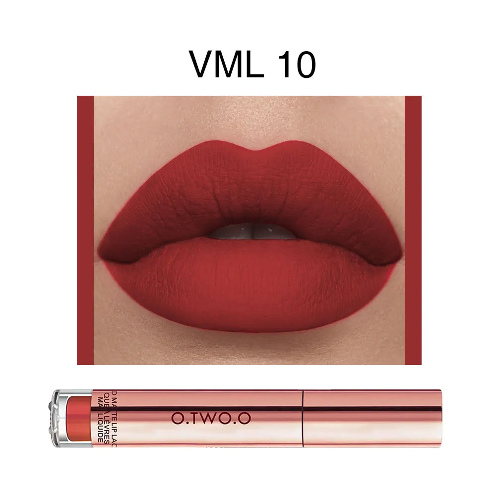 Velvet Matte Lipstick Collection – 12 Colors, Waterproof & Smudge-Proof