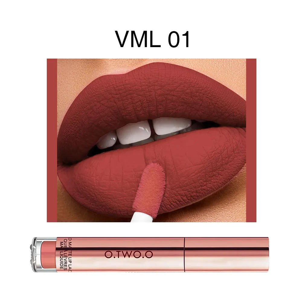 Velvet Matte Lipstick Collection – 12 Colors, Waterproof & Smudge-Proof