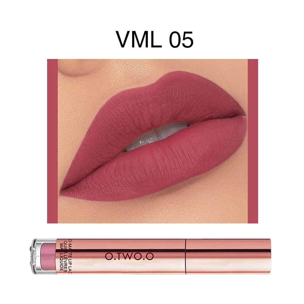 Velvet Matte Lipstick Collection – 12 Colors, Waterproof & Smudge-Proof
