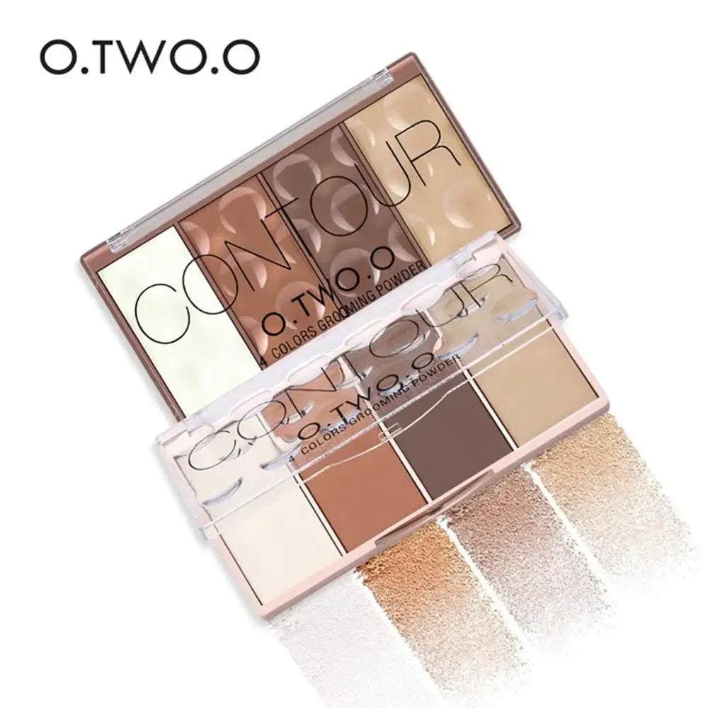 4-Color Contour Palette – Long-Lasting Bronzer & Face Sculpting