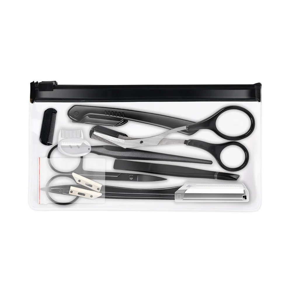 17-in-1 Eyebrow Trimmer Set – Razors, Scissors, Tweezers & Grooming Tools for Perfect Brows