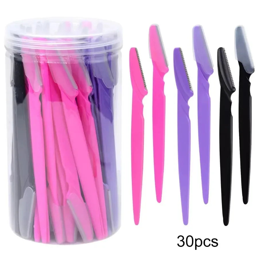 30PCS Precision Eyebrow & Facial Razors – Smooth, Safe & Salon-Style Grooming