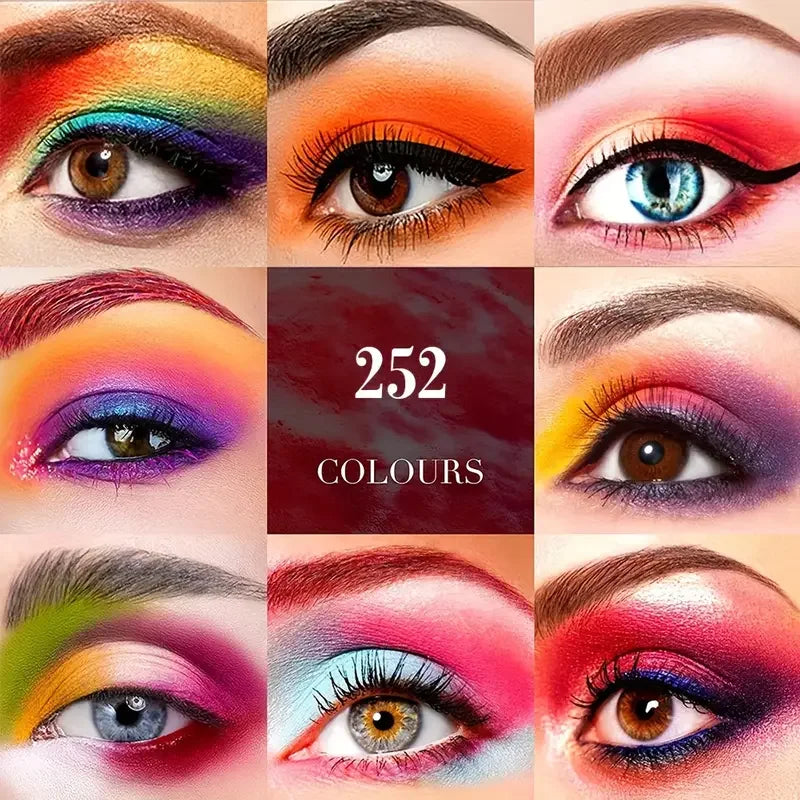 All-in-One 252-Color Eyeshadow Palette – Endless Matte & Metallic Looks!