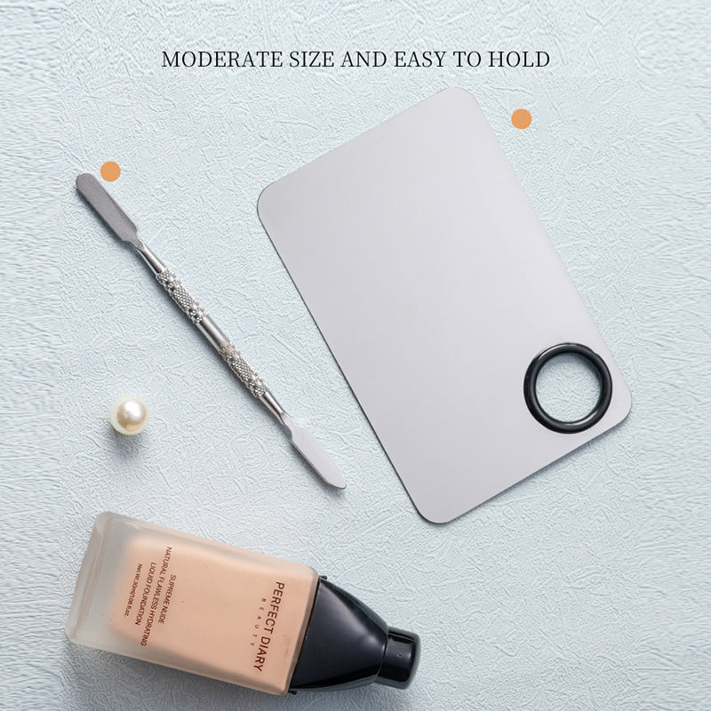 Beauty Salon Stainless Steel Mixing Palette & Spatula – Makeup & Nail Art Tool