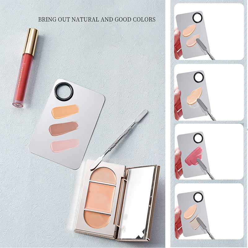 Beauty Salon Stainless Steel Mixing Palette & Spatula – Makeup & Nail Art Tool