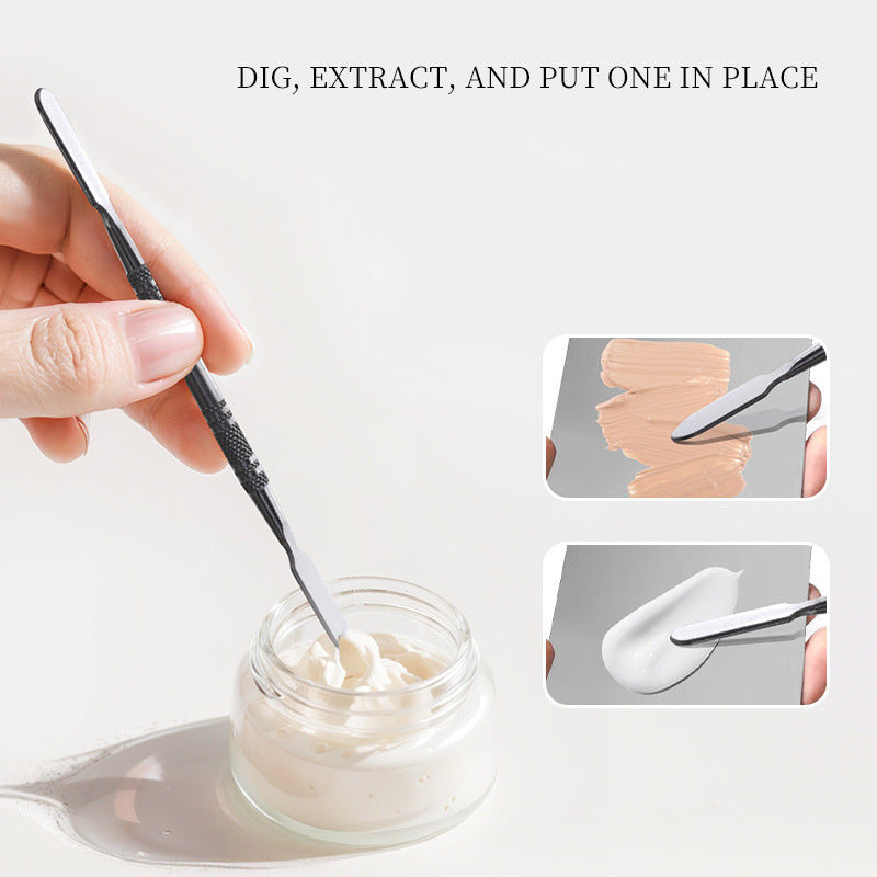 Beauty Salon Stainless Steel Mixing Palette & Spatula – Makeup & Nail Art Tool