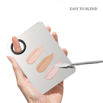 Beauty Salon Stainless Steel Mixing Palette & Spatula – Makeup & Nail Art Tool