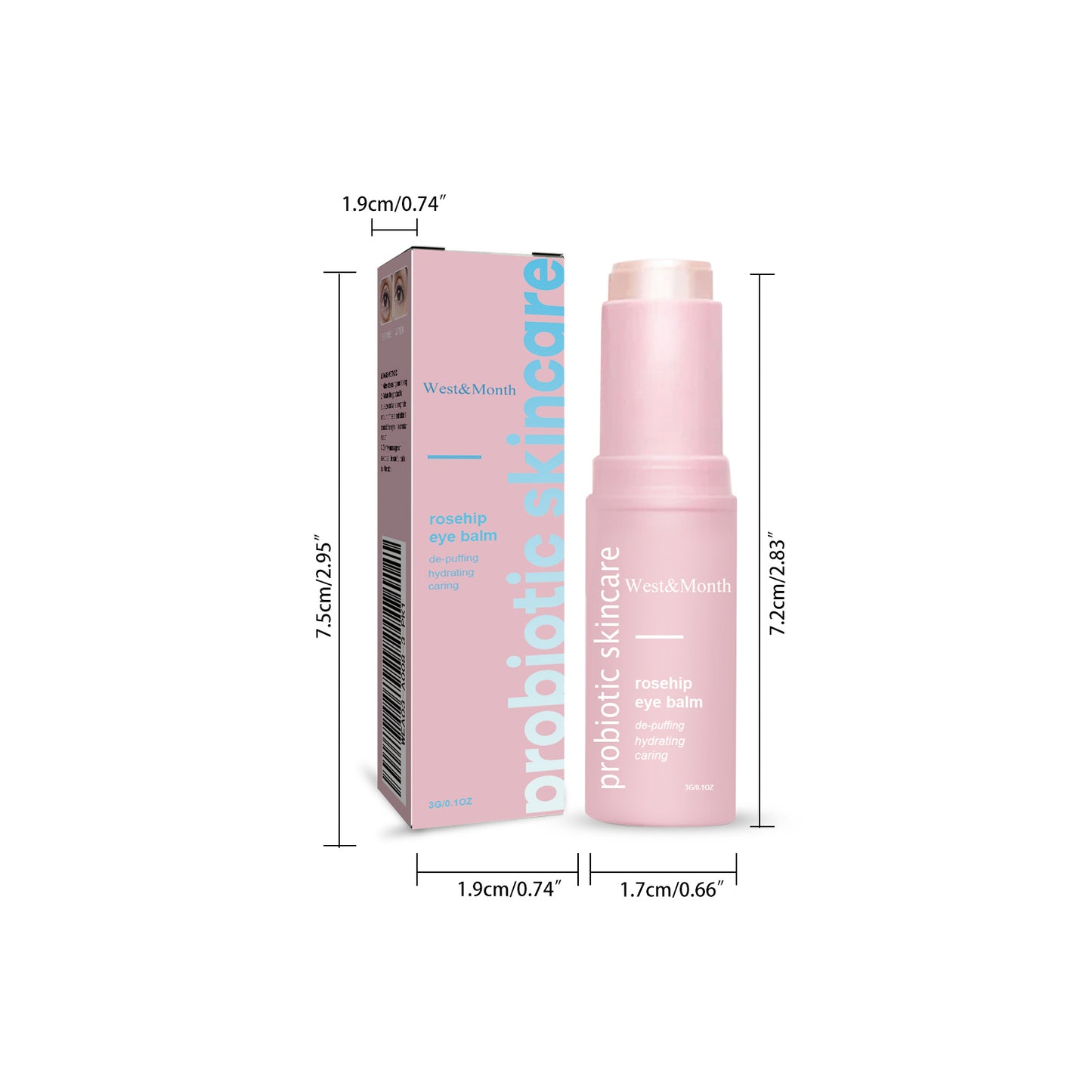 Hydrating Rosehip Eye Balm Stick – Brighten & Refresh Tired Eyes