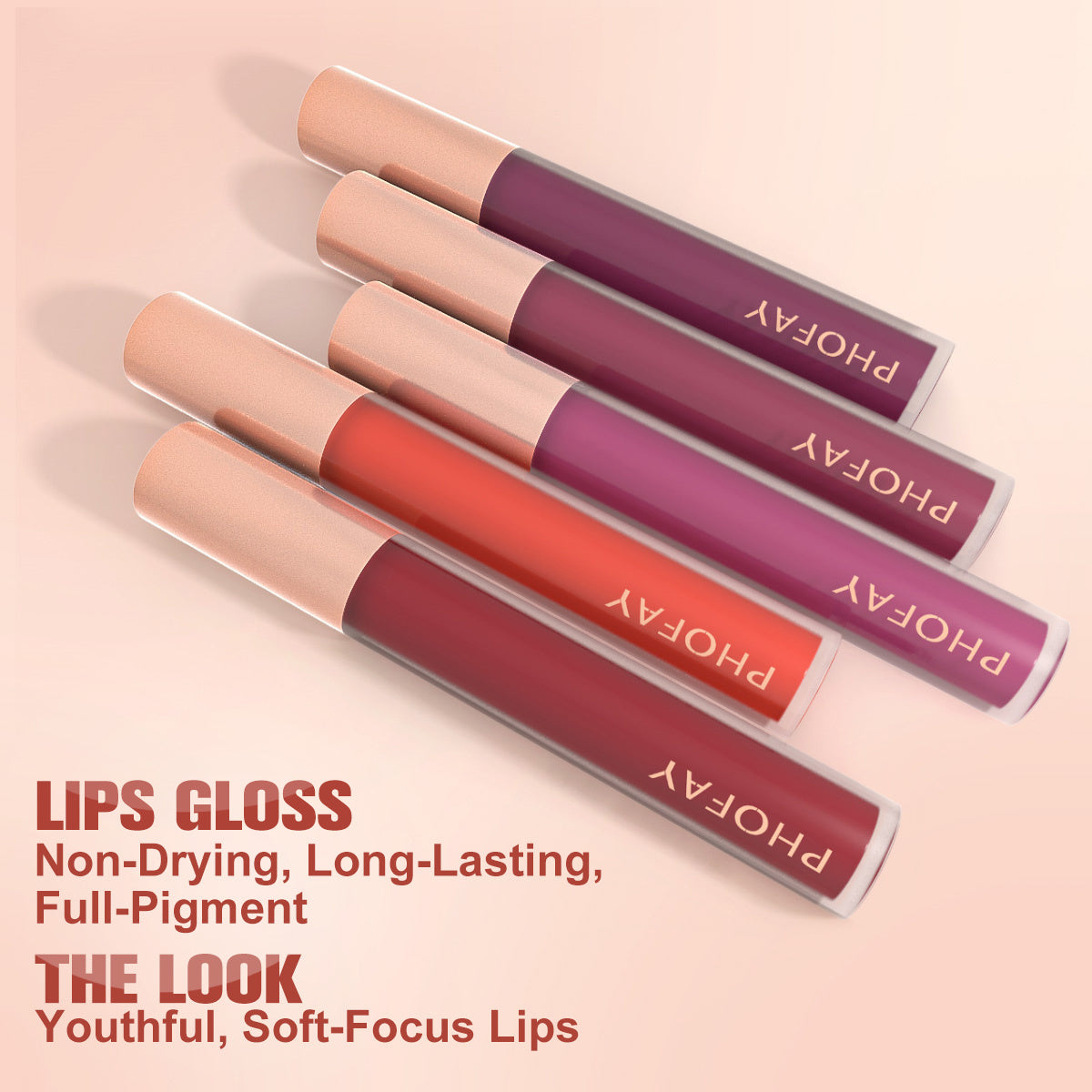 High-Shine Non-Sticky Lip Gloss – Smooth, Lightweight & Moisturizing Finish