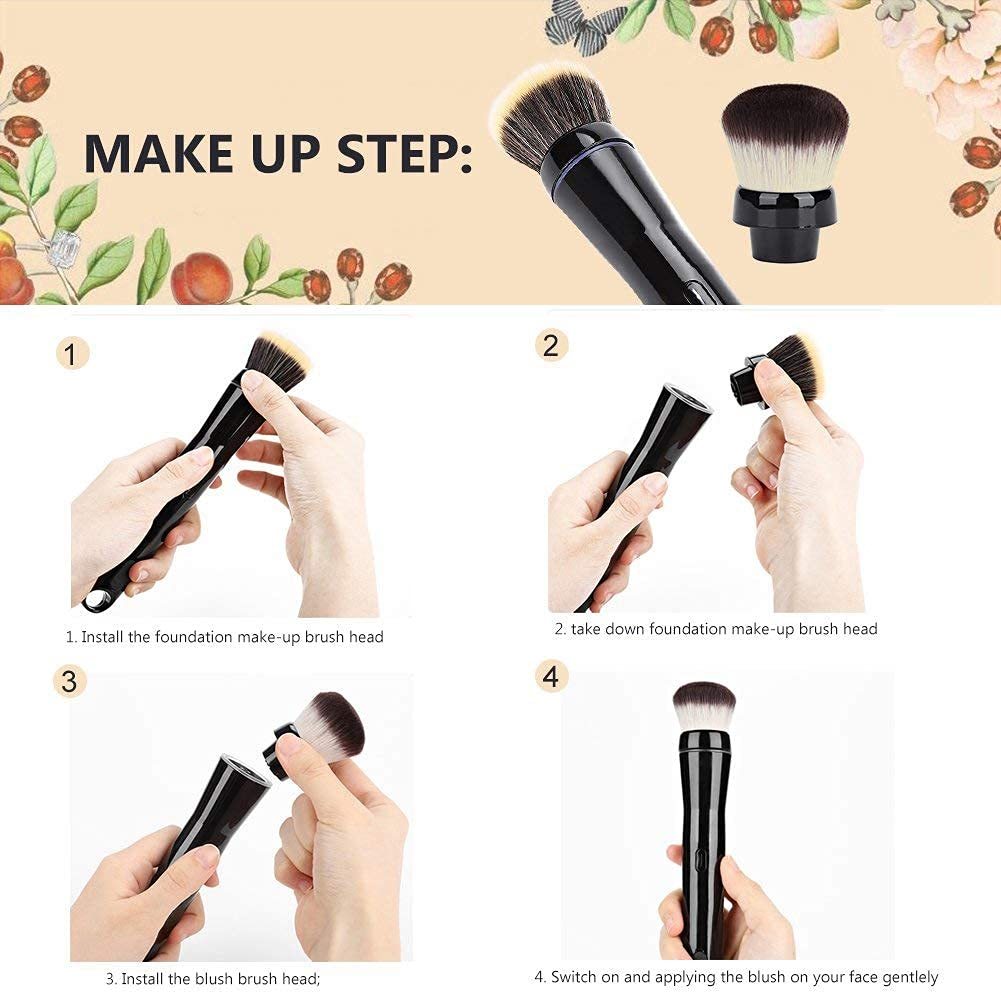 Portable Electric Makeup Brush – Travel-Friendly Tool for Flawless Foundation, Blush & Powder