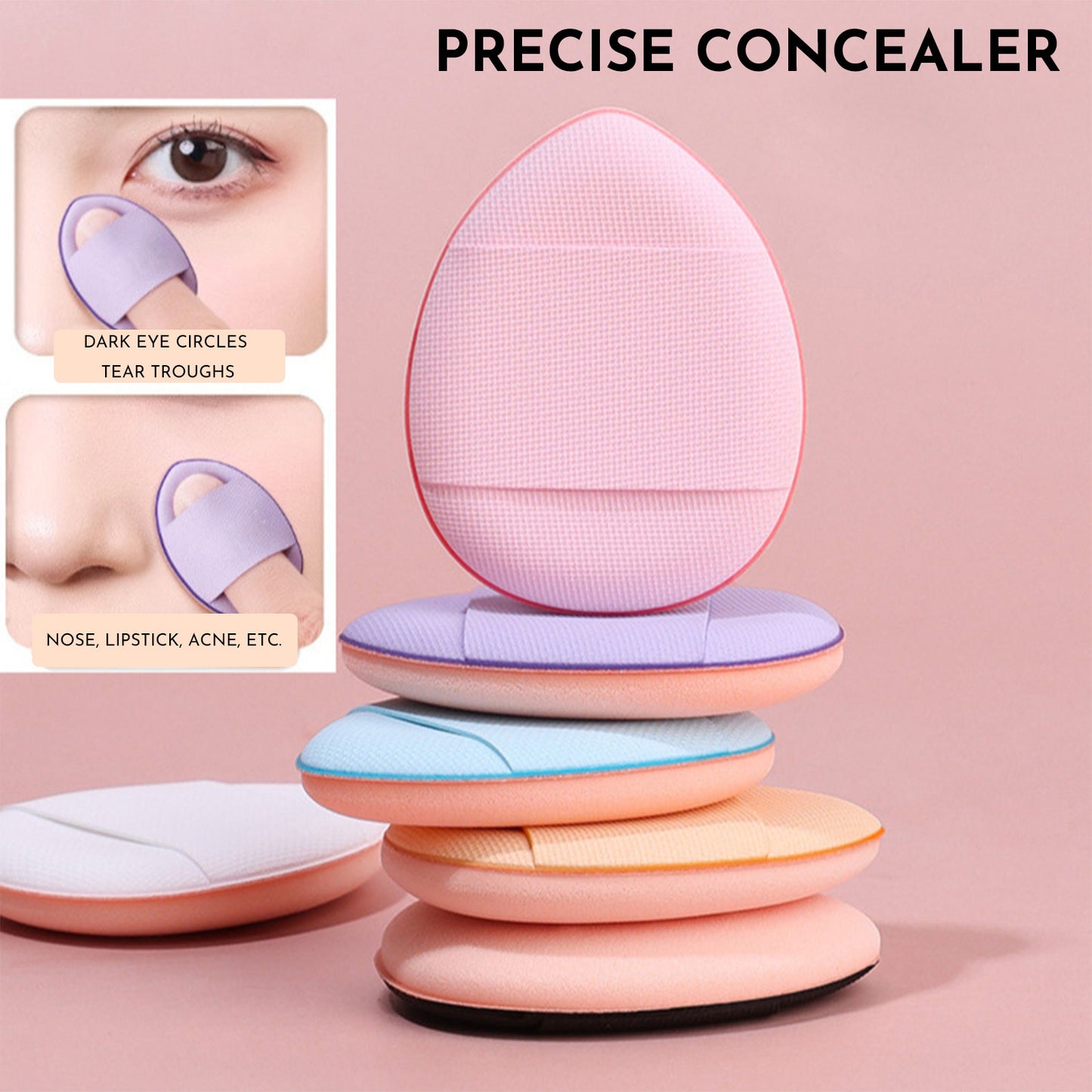 Mini Cushion Puff Set – Travel-Friendly Makeup Sponges for Flawless Blending