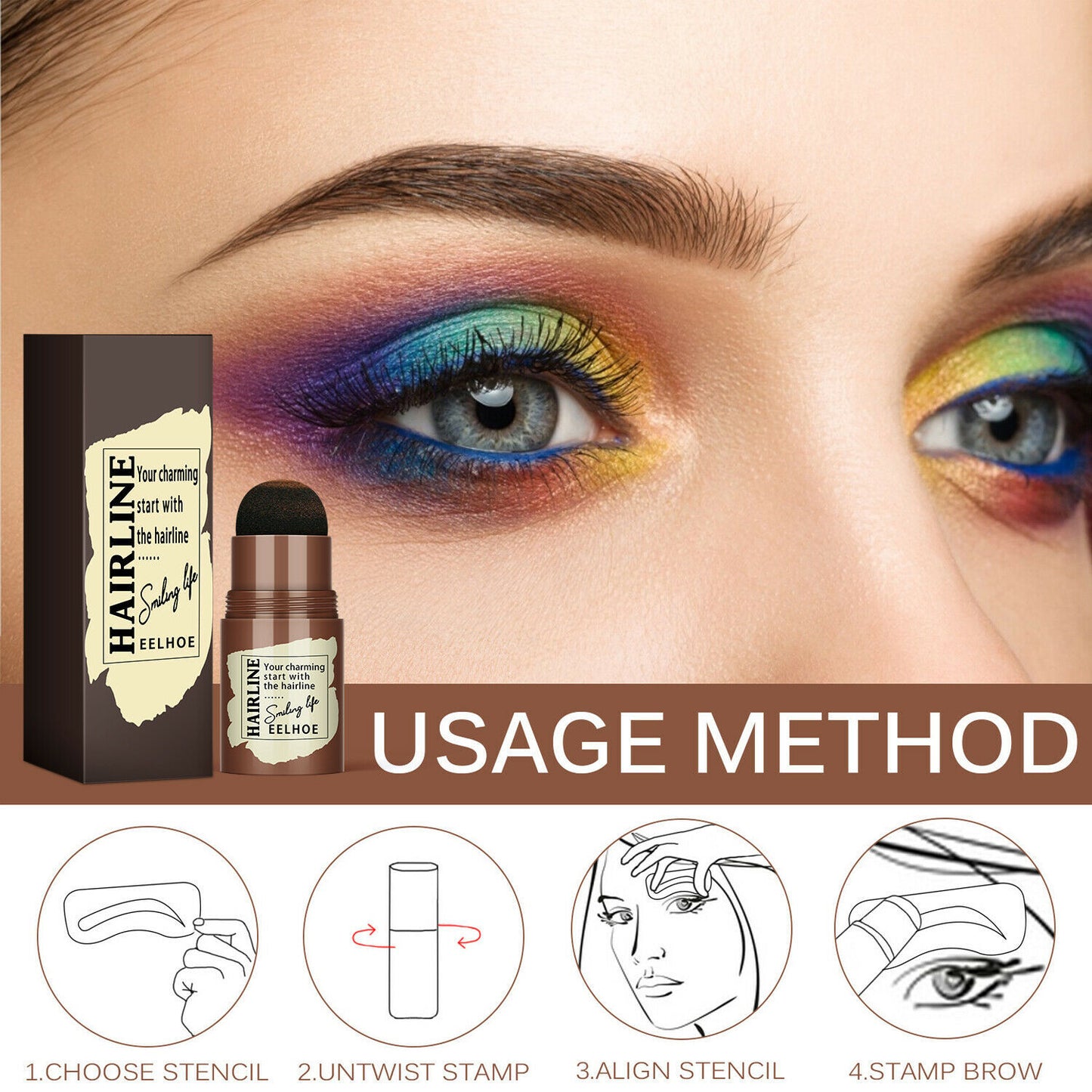 Eyebrow Stamp Kit – 24 Reusable Stencils for Flawless Brows