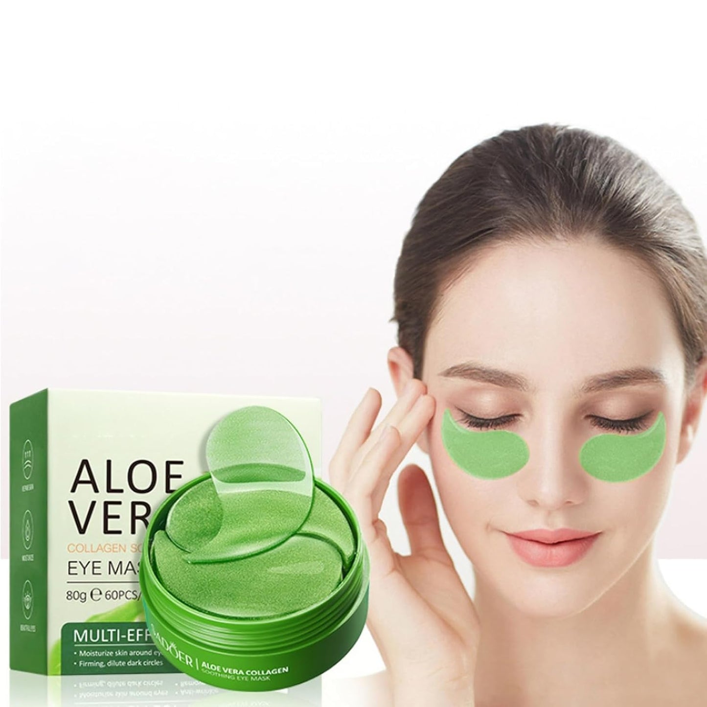 Refreshing Aloe Vera Collagen Eye Patches – 60pcs for Dark Circles & Puffines