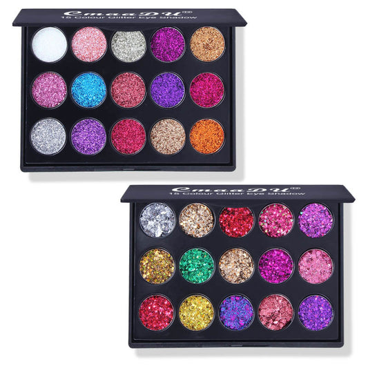 15-Color Diamond Glitter Eyeshadow Palette – Sparkling, Bold & Ultra-Pigmented