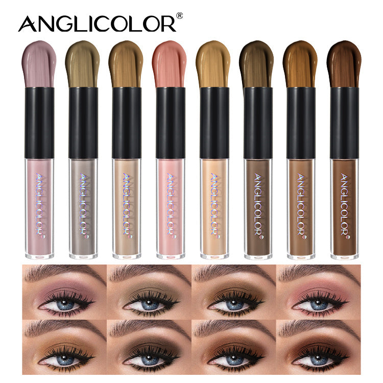 Liquid Eyeshadow 8-Color Set Glitter Waterproof Matte Fine Shimmer Brightening Long-Lasting Eyeshadow