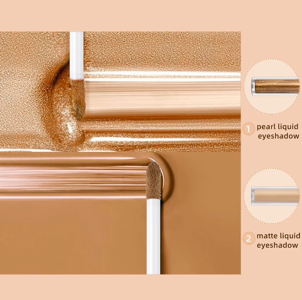 Double-End Glitter & Matte Eyeshadow Stick – Waterproof Bicolor Beauty Tool!