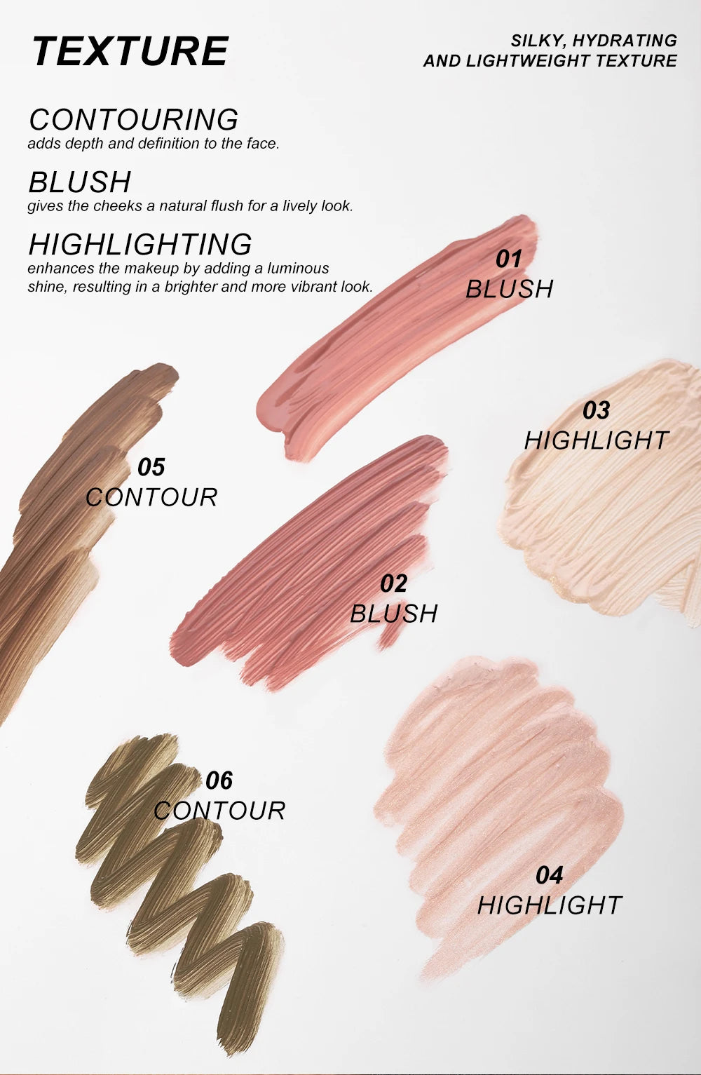 All-in-One Makeup Set - Air Cushion, Rouge, High Gloss & Blush (6 Colors)