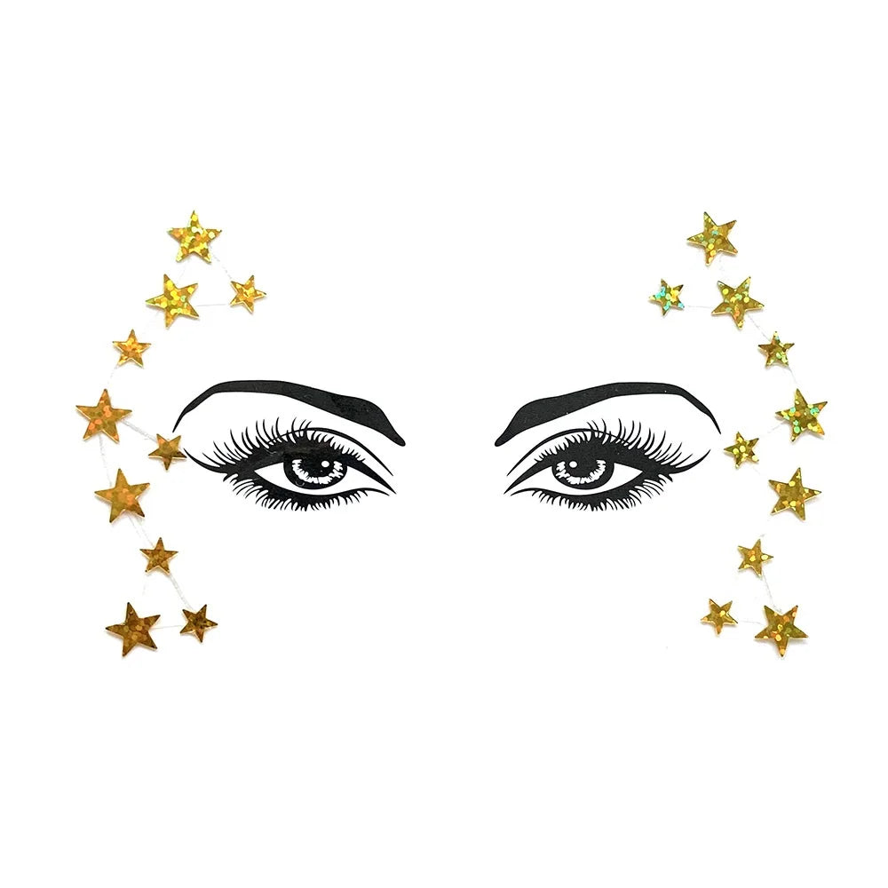 Festival Face Gems – 3D Rhinestone Glitter Stickers