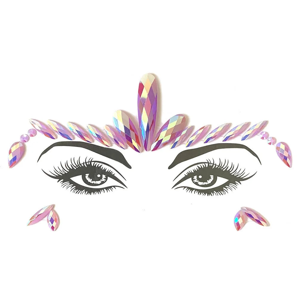 Festival Face Gems – 3D Rhinestone Glitter Stickers