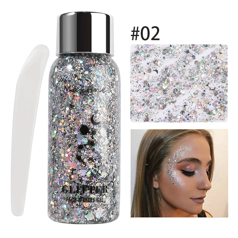 Waterproof Face & Body Sequin Glitter – Festival Glow Essential