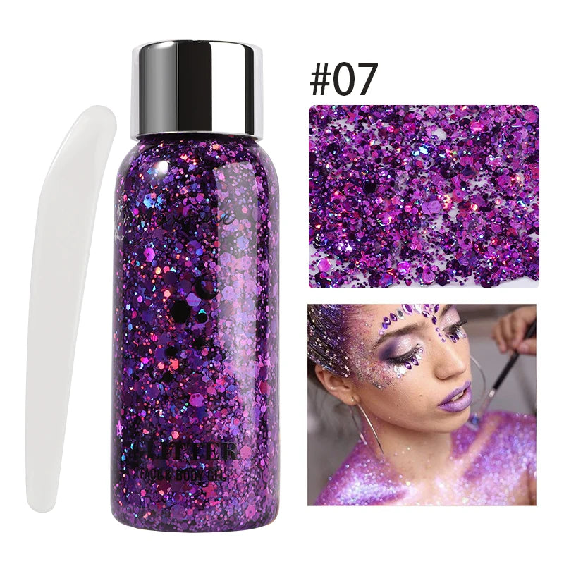 Waterproof Face & Body Sequin Glitter – Festival Glow Essential