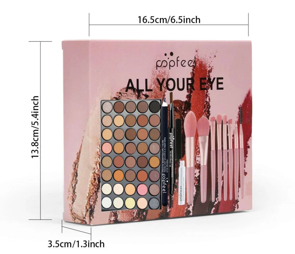 All-in-One Eye Makeup Kit 40 Colors Mascara and Brushes Included