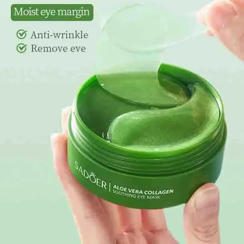 Refreshing Aloe Vera Collagen Eye Patches – 60pcs for Dark Circles & Puffines