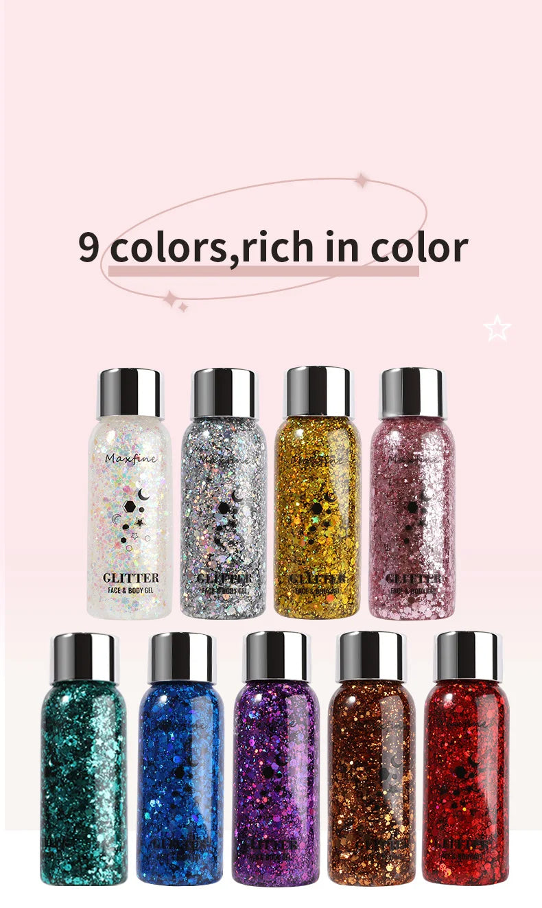 Waterproof Face & Body Sequin Glitter – Festival Glow Essential