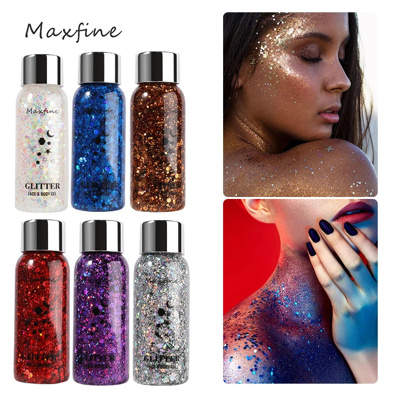 Waterproof Face & Body Sequin Glitter – Festival Glow Essential