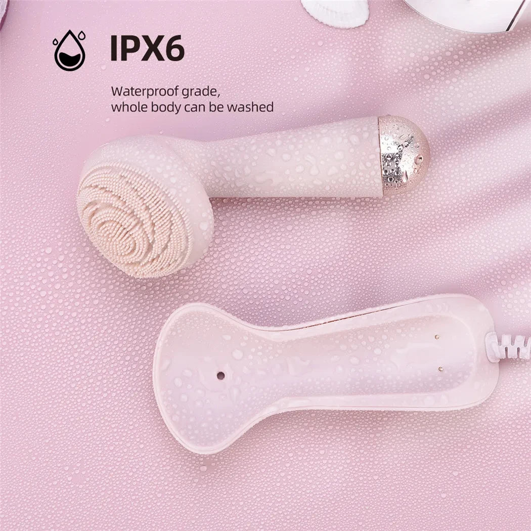 Electric Silicone Facial Brush Cleaner - Rechargeable Waterproof Beauty Tool