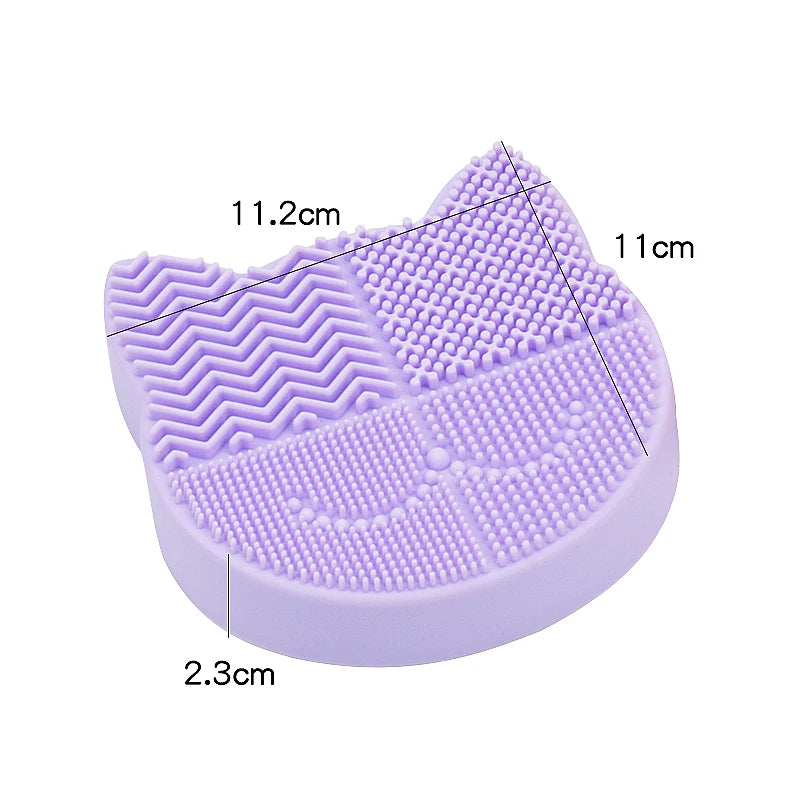 Makeup Brush Cleaning Board with Storage Box – Silicone Tool