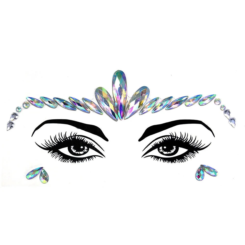 Festival Face Gems – 3D Rhinestone Glitter Stickers