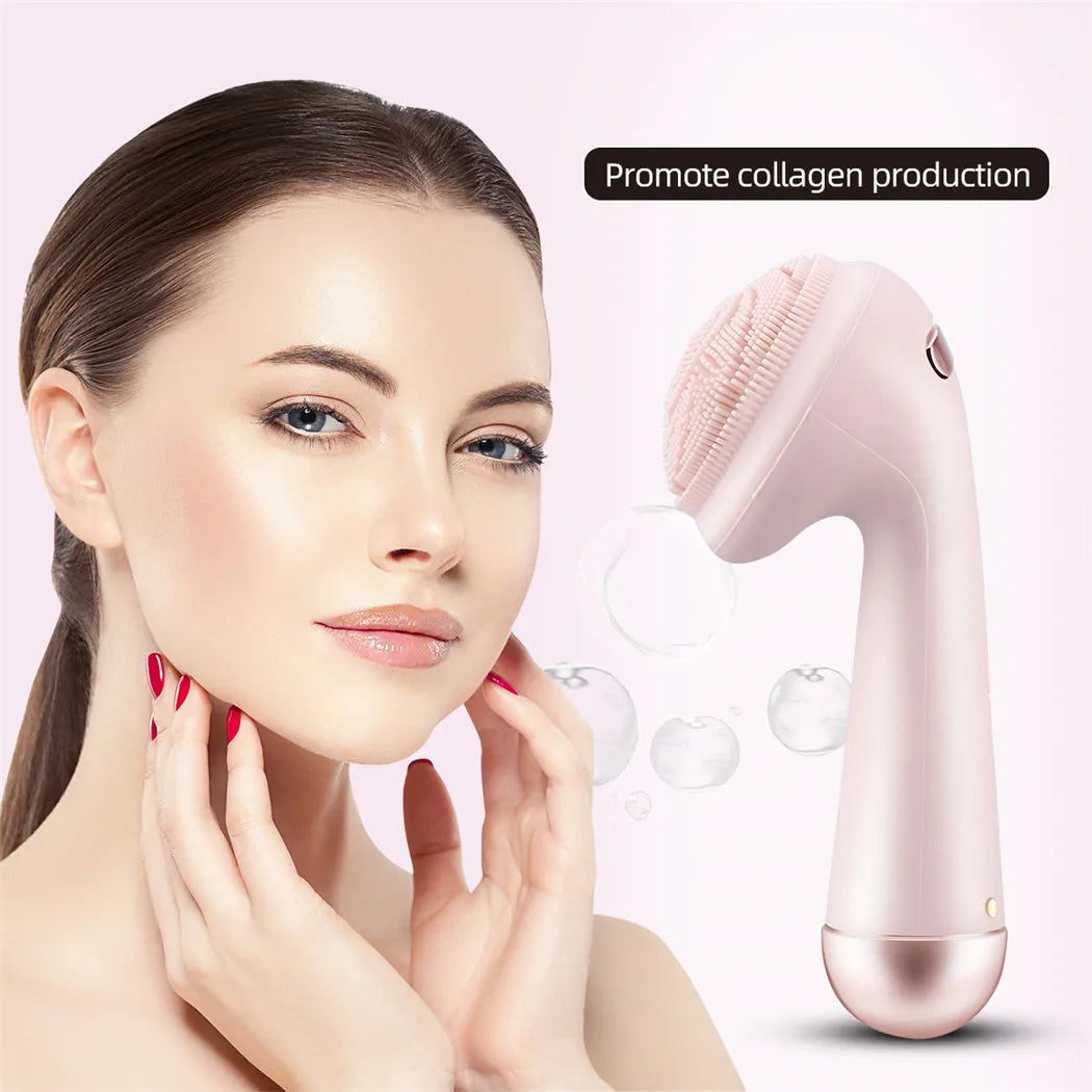Electric Silicone Facial Brush Cleaner - Rechargeable Waterproof Beauty Tool