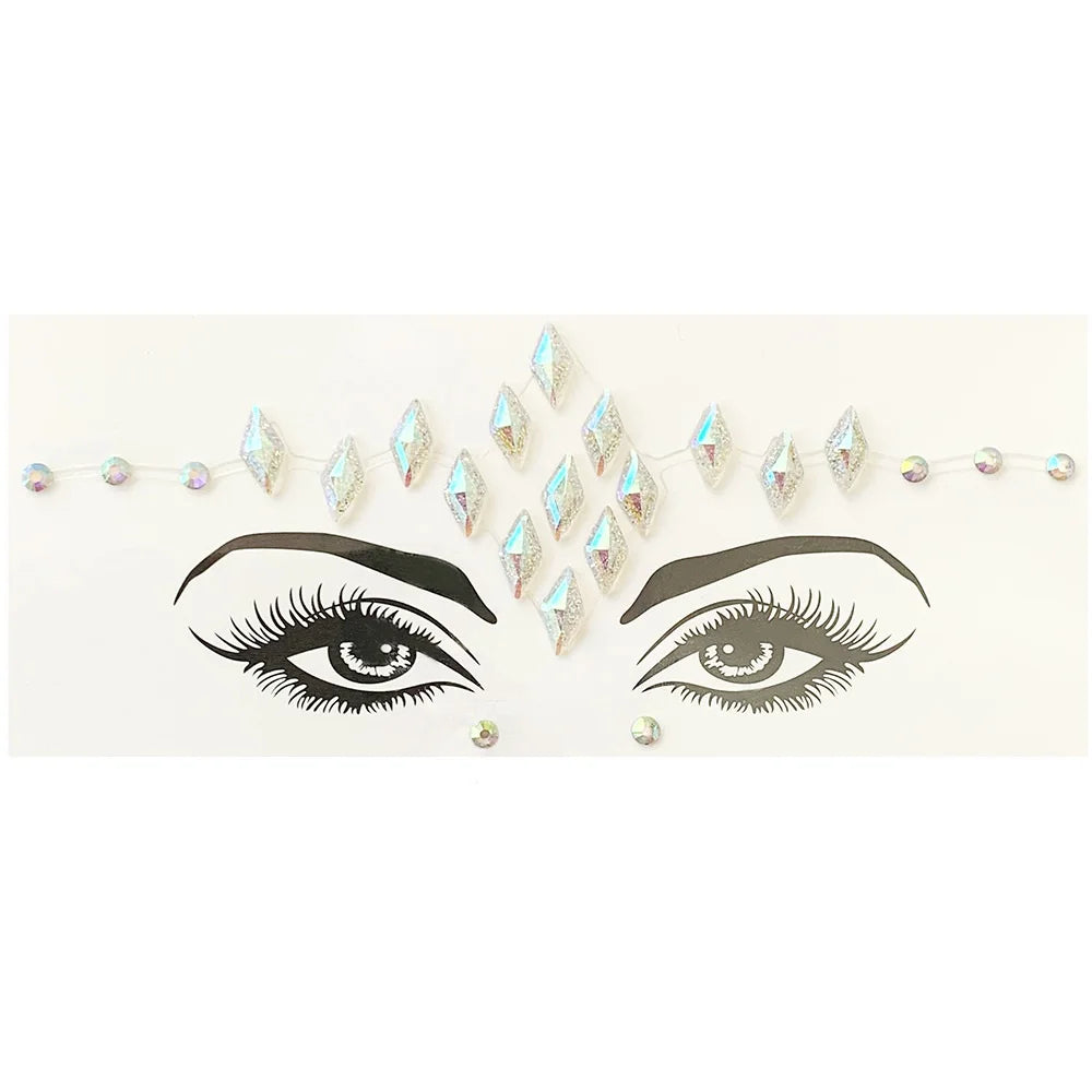 Festival Face Gems – 3D Rhinestone Glitter Stickers