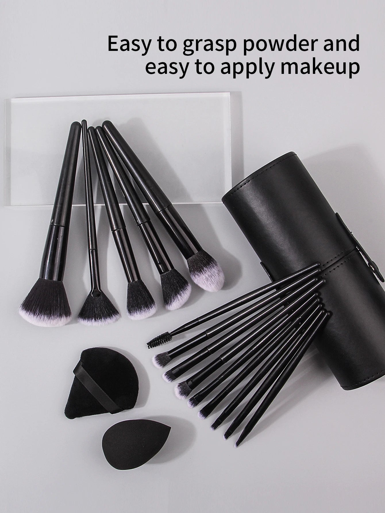 Pro Black Makeup Brush Set – Flawless Finish, Every Time